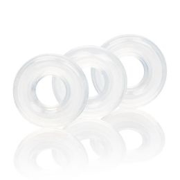 Set Of 3 Silicone Stacker Rings Clear