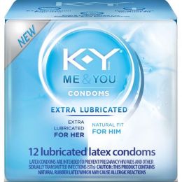 K-Y Me &amp; You Extra Lubricated Latex Condoms 12 Count