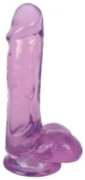 Lollicock 6 inches Slim Stick Dildo Balls Purple Grape Ice