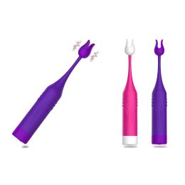 Variable speed Wand Massagers teaser pen G-spot vibrator (Color: Pink)